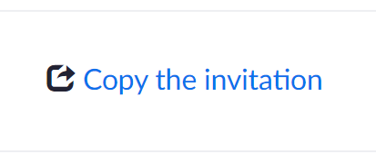Zoom - Copy the invitation button